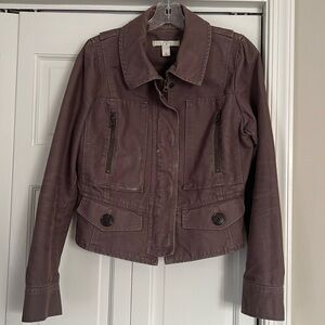 Loft Denim Jacket Women Size 8 100% Cotton